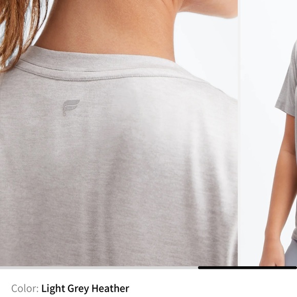 Heather Grey Workout Tee by Fabletics - Picture 6 of 6